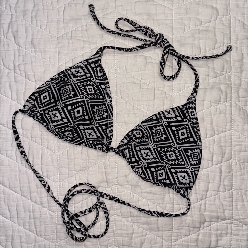 Forever 21 tribal print string bikini top